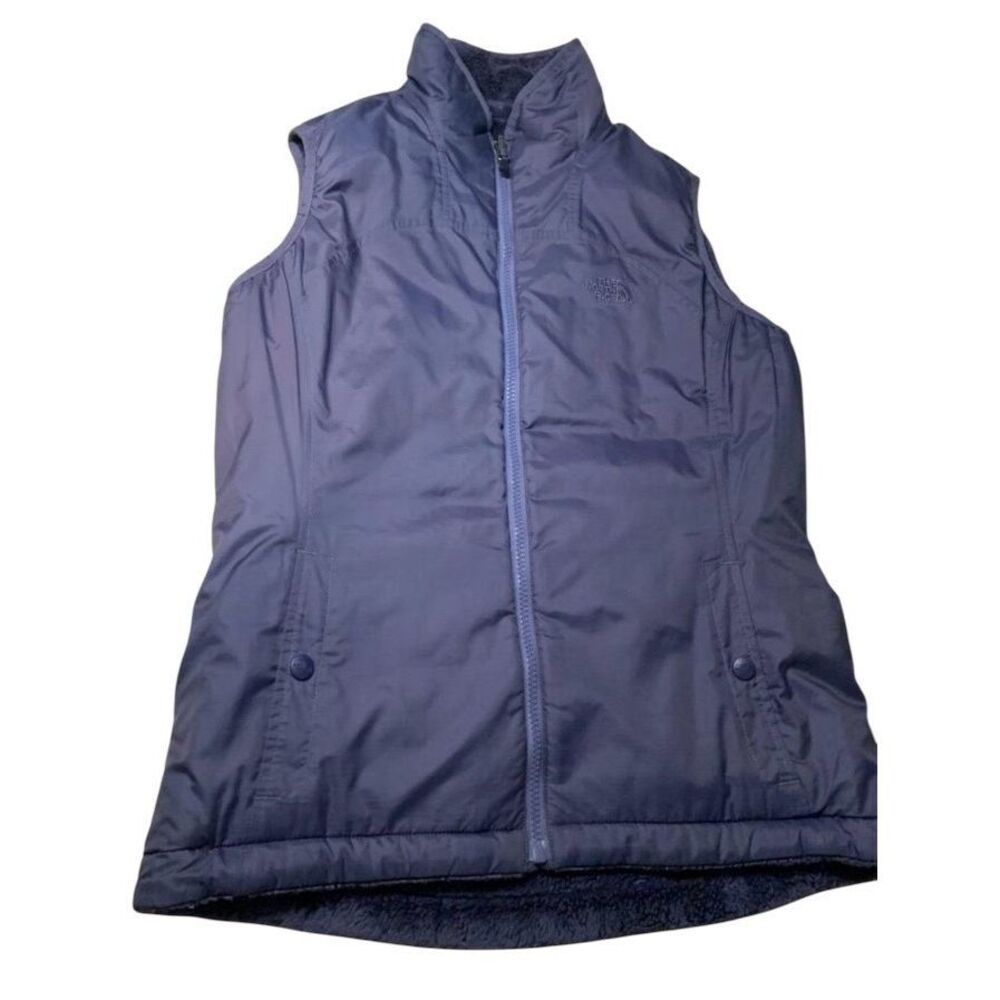 The North Face Purple Mossbud PRIMALOFT Reversible Insulated Jacket Vest sz M